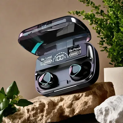 새로운 블루투스 이어폰 핸즈프리 LED 디스플레이 헤드폰 블루투스 음악 무선 이어 버드 스마트 폰용 방수 헤드셋